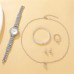 Часы, цепочка, сережки, браслет, кольцо. 6 предметов