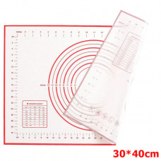 Силиконовый коврик для раскатки теста и выпечки размер 30*40 см