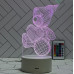 Светодиодный светильник/ночник "Мишка с сердцем"