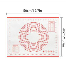 Силиконовый коврик для раскатки теста и выпечки размер 40*50 см