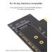 Адаптер для компьютера плата расширения PCI-E x4 to M.2 (M Key) NVMe