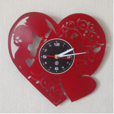 Часы любовь сердце красные